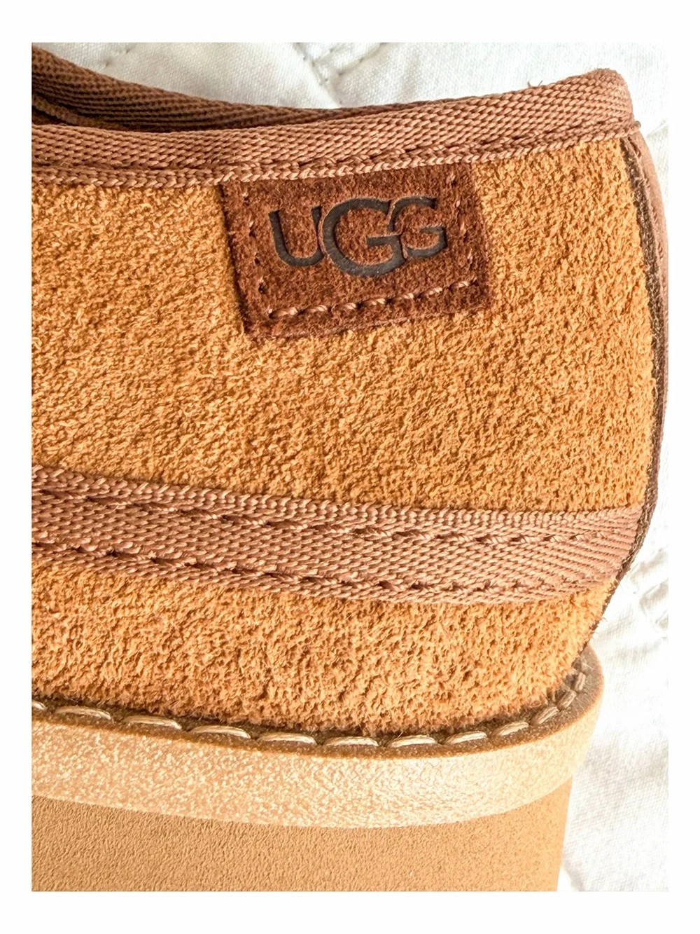 UGG Cityfunc Platform Derby Shoes Chestnut Suede Lace Up Women’s Size 8